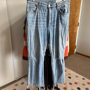 rag & bone Light Blue Distressed Flare Jeans